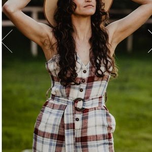 PLAID JUMPSUIT